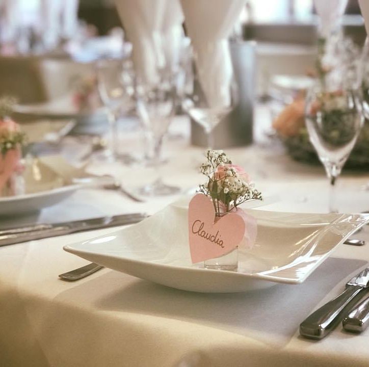Dekoration im Hochzeitssaal
