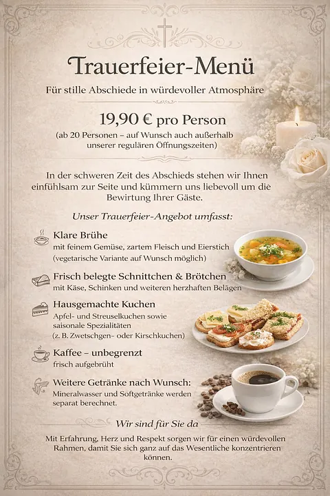Trauerfeier-Menü