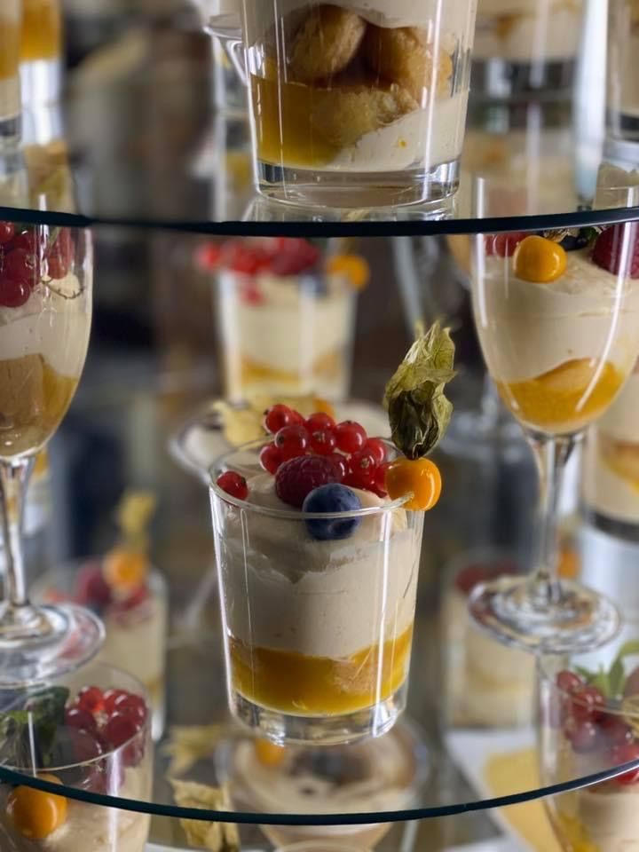 Desserts in der Auslage