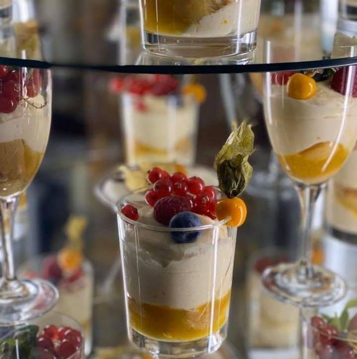 Desserts in der Auslage